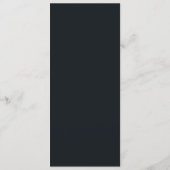 Elegantes Navy Festmenü Menükarte (Rückseite)