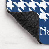 Elegantes Navy-Hahnentrittmuster mit individuelle Mousepad (Ecke)