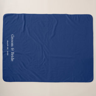 Elegantes Navy-Hochzeits-Sherpa mit individuellem  Sherpadecke