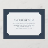 Elegantes Navy Minimalist Begleitkarte (Vorderseite)