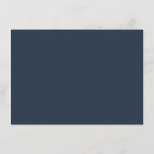 Elegantes Navy Minimalist Begleitkarte (Rückseite)