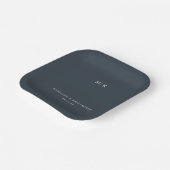 Elegantes Navy Minimalist Pappteller (Gewinkelt)