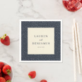Elegantes Navy mit Punkten Serviette (Beispiel)