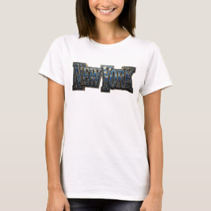 Elegantes Navy NEW YORK Wearable Art T-Shirt