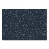 Elegantes Navy-Punkt-Minimalist Tischnummer (Rückseite)