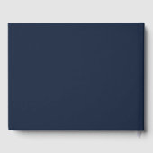 Elegantes Navy-Silber-Abschluss Gästebuch (Rückseite)