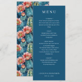 Elegantes Navy-Typografie-Menü Menükarte (Vorne/Hinten)