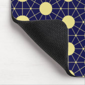 Elegantes Navy- und Gold-Geometrie-Muster Mousepad (Ecke)
