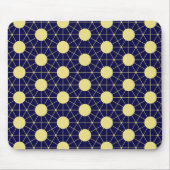 Elegantes Navy- und Gold-Geometrie-Muster Mousepad (Vorne)