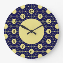 Elegantes Navy-und-Gold-Geometriekachel-Muster