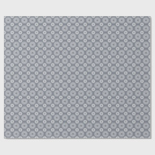 Elegantes Navyblau- und Weiß-Mandala-Muster Geschenkpapier