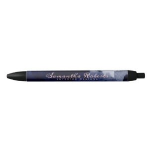 Elegantes Navyblau Wasserfarbe Abstract Blush Pink Kugelschreiber