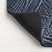 Elegantes, navyblaues, geometrisches, geprägtes Le Mousepad (Ecke)