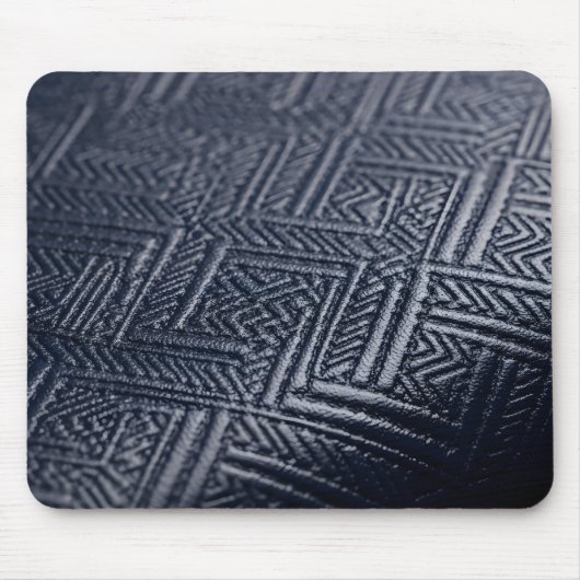 Elegantes, navyblaues, geometrisches, geprägtes Le Mousepad (Vorne)