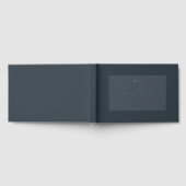 Elegantes, navyblaues, typografisches Gästebuch (Voll)