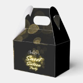 Elegantes Neon Gold Schwarzes Retro Sweet 16. Gebu Geschenkschachtel (Vorderseite)