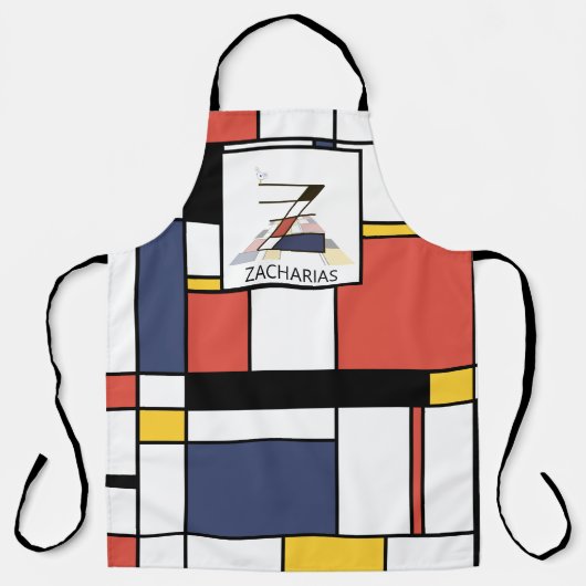 Elegantes Neoplasticismus Style Monogramm. Buchsta Schürze (Vorderseite)