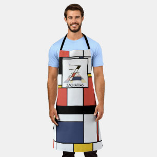 Elegantes Neoplasticismus Style Monogramm. Buchsta Schürze