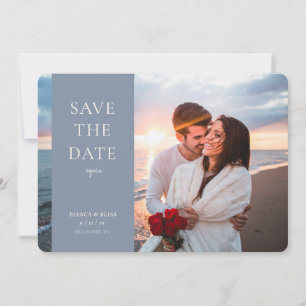Elegantes neues Datum Modernes Script Foto Dusty B Save The Date