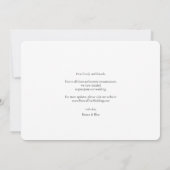 Elegantes neues Datum Modernes Skript-Foto Schwarz Save The Date (Rückseite)