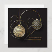 Elegantes neues Jahr Feiertagskarte (Vorne/Hinten)