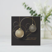 Elegantes neues Jahr Feiertagskarte (Stehend Vorderseite)