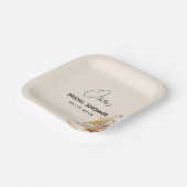 Elegantes neues Kapitel beginnt Brautparty Pappteller (Gewinkelt)