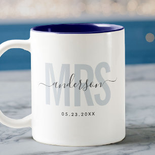 Elegantes neues MRS benutzerdefinierter Name Hochz Zweifarbige Tasse