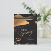 Elegantes neues Öffnen der Kupferleiste Einladungspostkarte (Stehend Vorderseite)