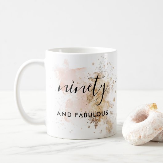 Elegantes neunziges und fabelhaftes Geschenk der 9 Kaffeetasse (Mit Donut)