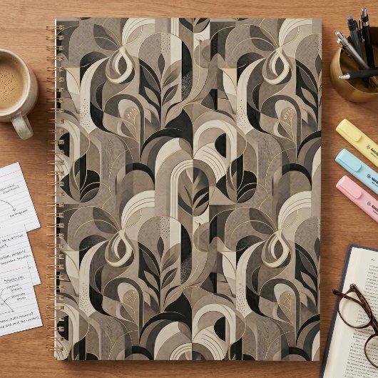 Elegantes Neutrales Abstractes Geometrisches Notiz Planer