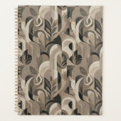 Elegantes Neutrales Abstractes Geometrisches Notiz Planer (Vorderseite)