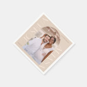 Elegantes neutrales Arch-Foto Serviette (Ecke)