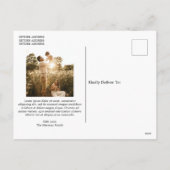 Elegantes neutrales Beige Foto Moderne Weihnachten (Rückseite)