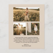 Elegantes neutrales Beige Foto Moderne Weihnachten (Rückseite)