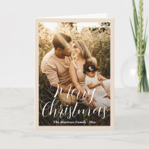 Elegantes neutrales Beige Foto Moderne Weihnachten