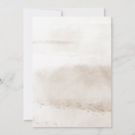 Elegantes, neutrales Beige Gold Save the Date Einladung (Rückseite)