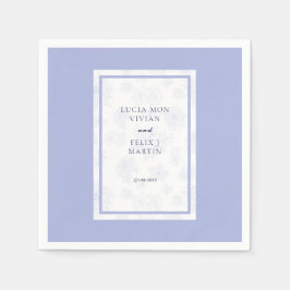 Elegantes, neutrales blaues Schattenblumenfest Serviette