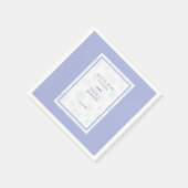 Elegantes, neutrales blaues Schattenblumenfest Serviette (Ecke)