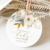 Elegantes neutrales Blumenbaby in der Blütendusche Geschenkanhänger