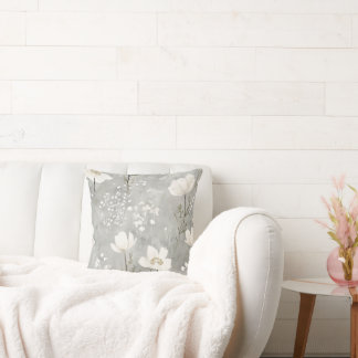 Elegantes neutrales Blumendesign Kissen
