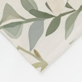 Elegantes neutrales Blumenmuster Fleecedecke (Ecke)