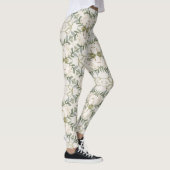 Elegantes neutrales Blumenmuster Leggings (Rechts)