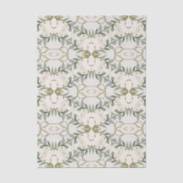 Elegantes neutrales Blumenmuster Seidenpapier