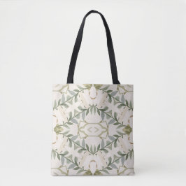 Elegantes neutrales Blumenmuster Tasche