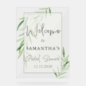 Elegantes neutrales Brautparty Acrylschild (Vorderseite)