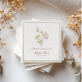 Elegantes neutrales Brautparty Serviette