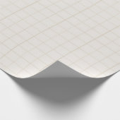 Elegantes neutrales Gitter Geschenkpapier (Ecke)