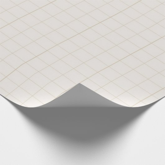 Elegantes neutrales Gitter Geschenkpapier (Ecke)