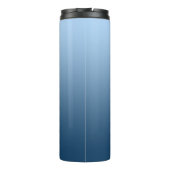 Elegantes neutrales Gradientblau mit Individuelle  Thermosbecher (Rückseite)